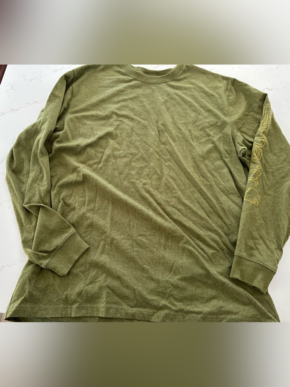 Men's Carhartt Olive Long Sleeve Crewneck Shirt